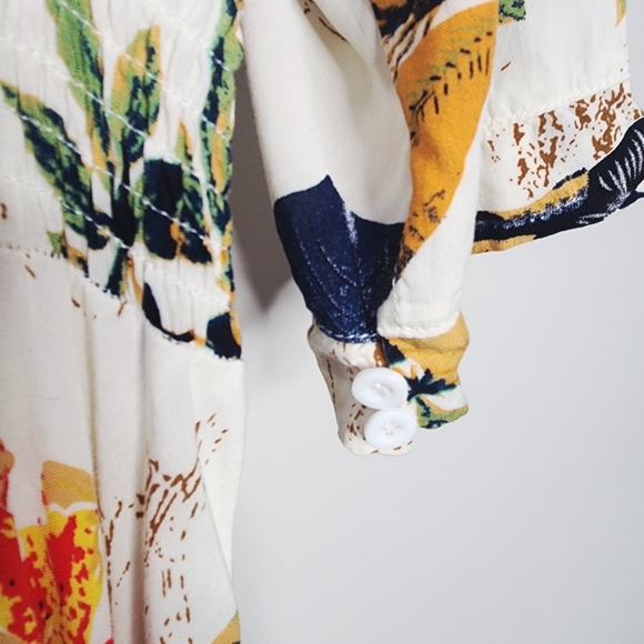 Floral Print Vneck Button Up Midi Dress - Picture 7 of 12